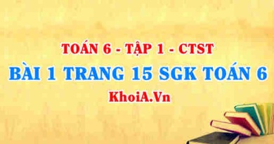 Bài 1 trang 15 SGK Toán 6 Tập 1 Chân trời sáng tạo